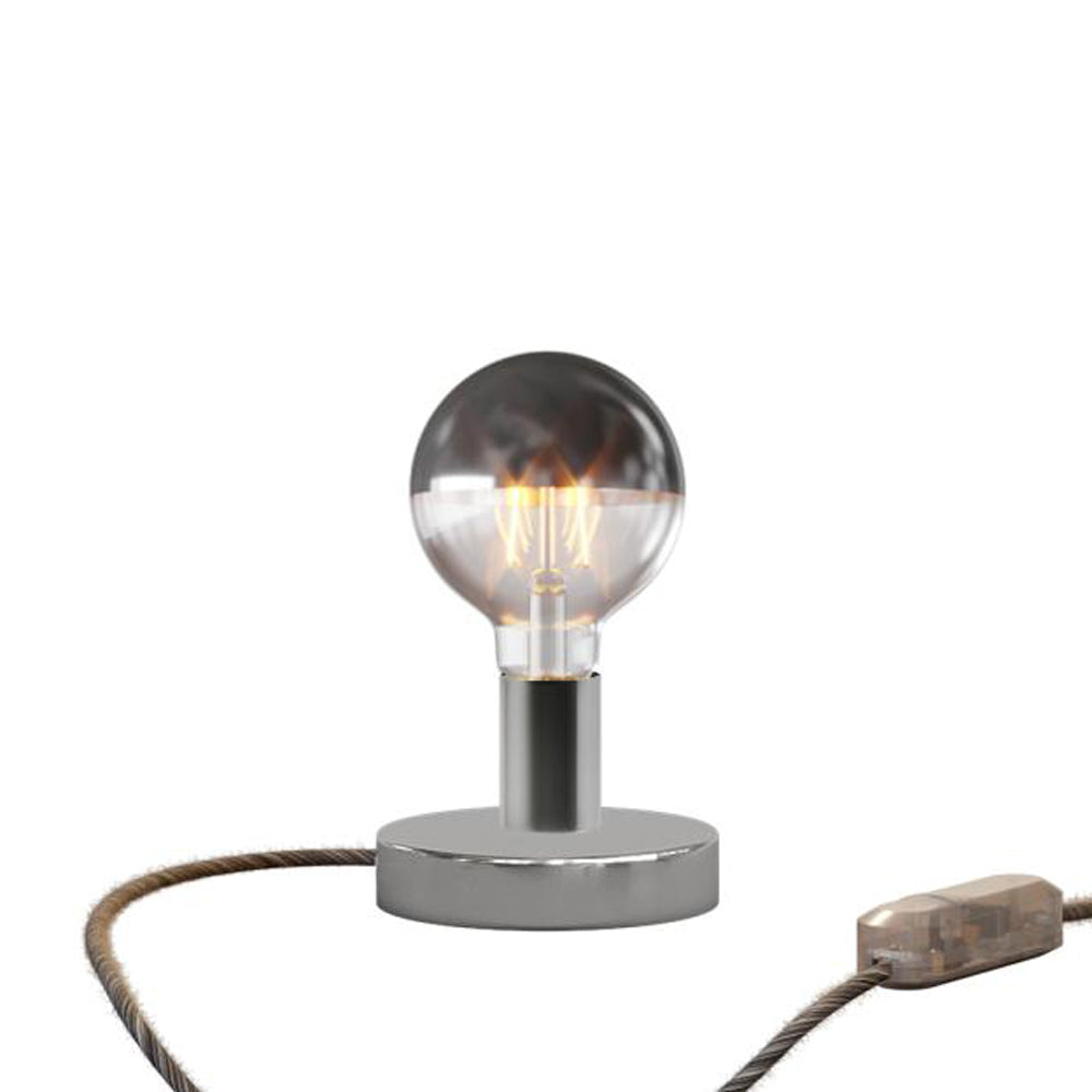 Lampada da tavolo Posaluce Half Cup in metallo - Cromo
