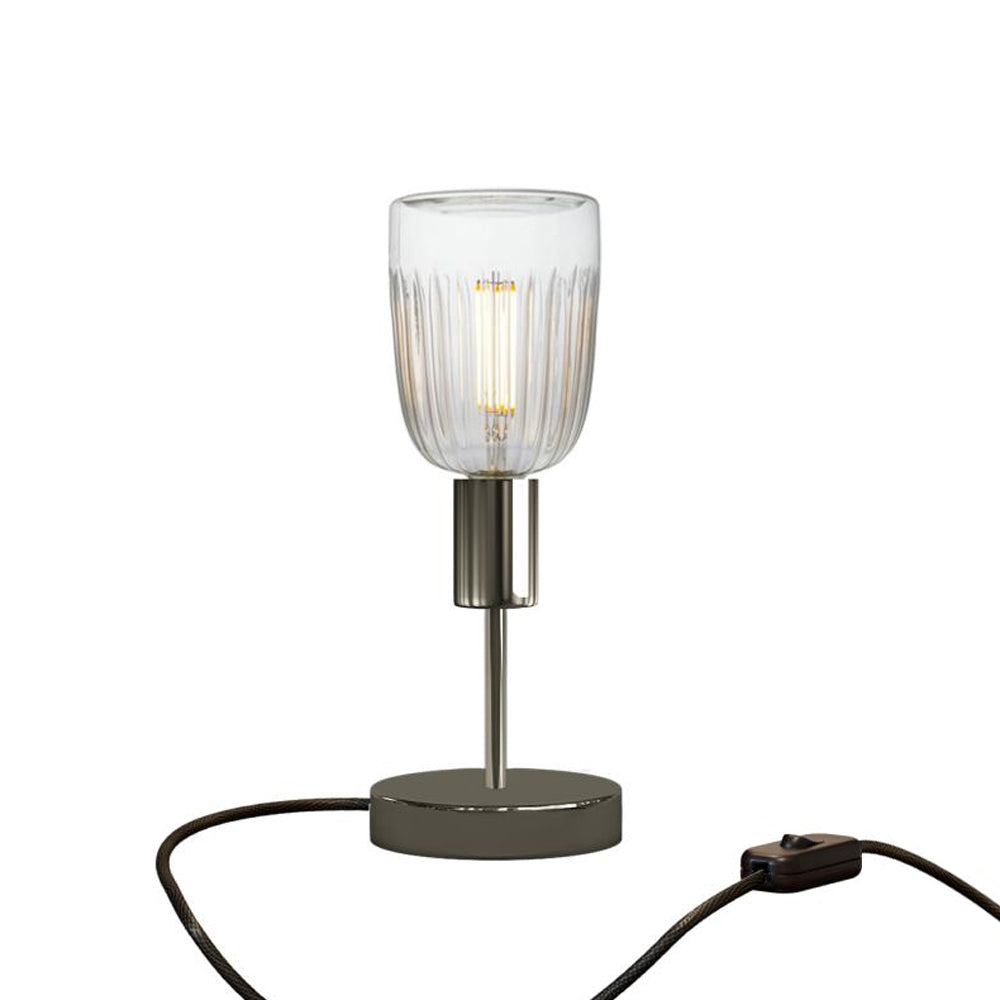 Lampada da tavolo Alzaluce Tiche in metallo - Nero perla