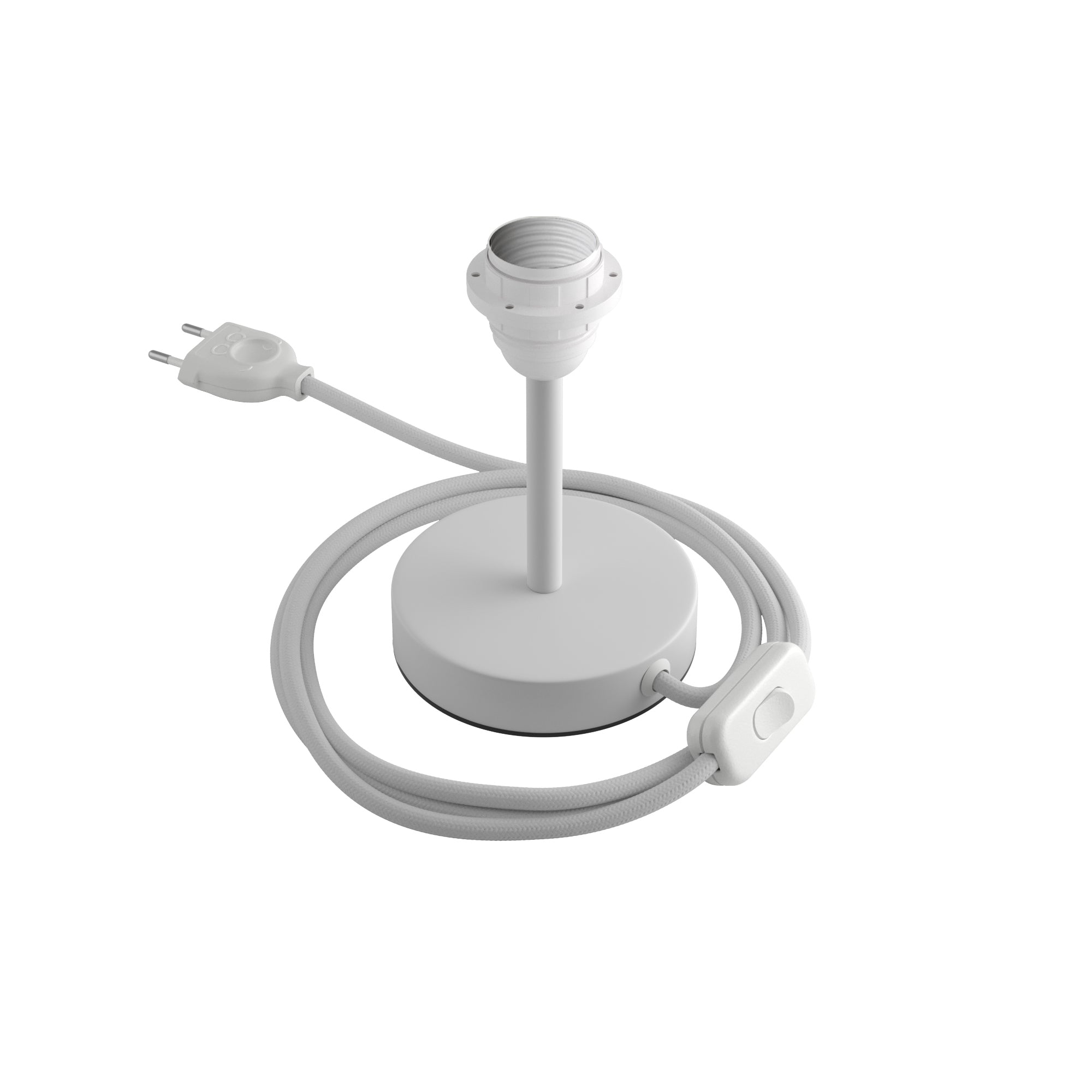 Alzaluce per paralume - Lampada da tavolo in metallo - Bianco opaco