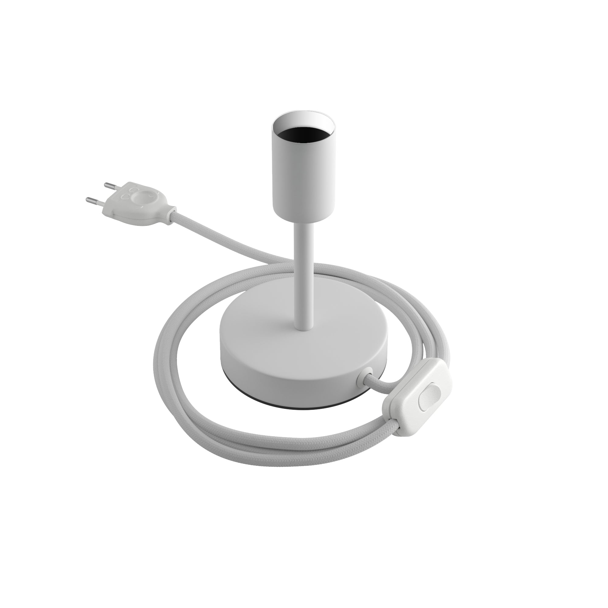 Alzaluce - Lampada da tavolo in metallo - Bianco opaco