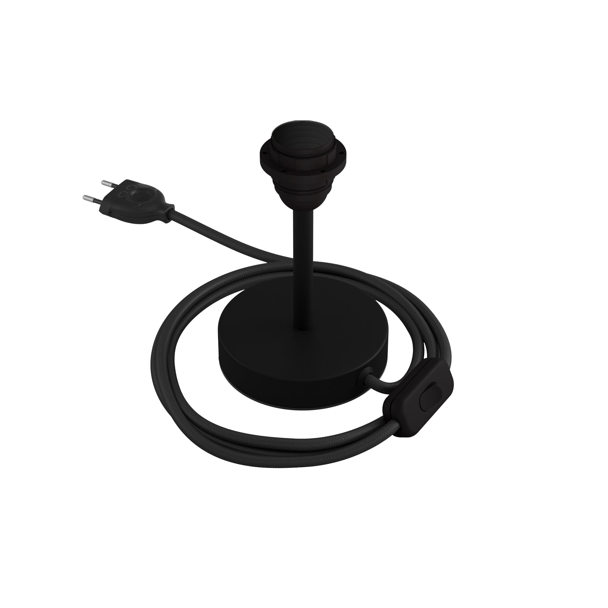 Alzaluce per paralume - Lampada da tavolo in metallo - Nero opaco