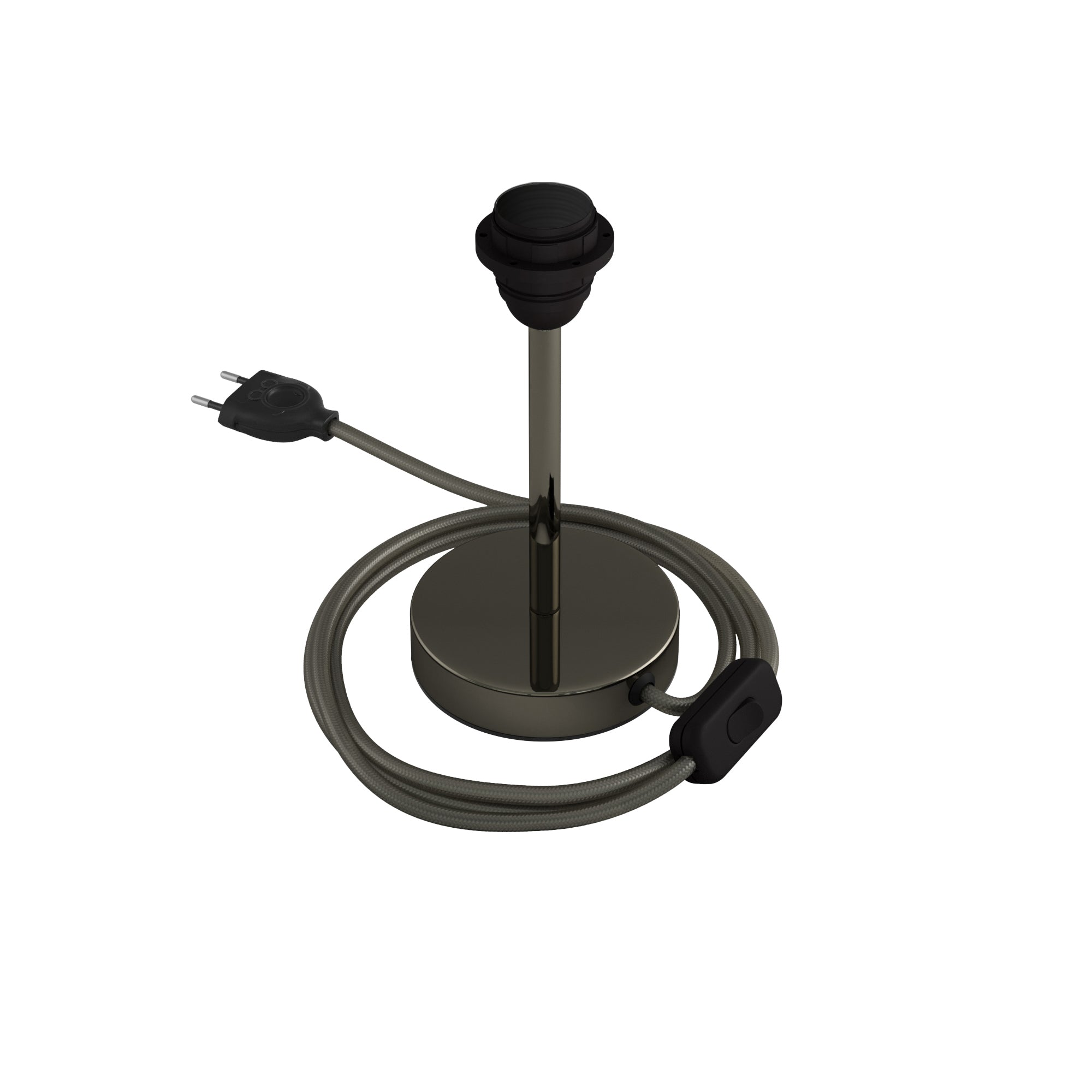 Alzaluce per paralume - Lampada da tavolo in metallo - Nero perla