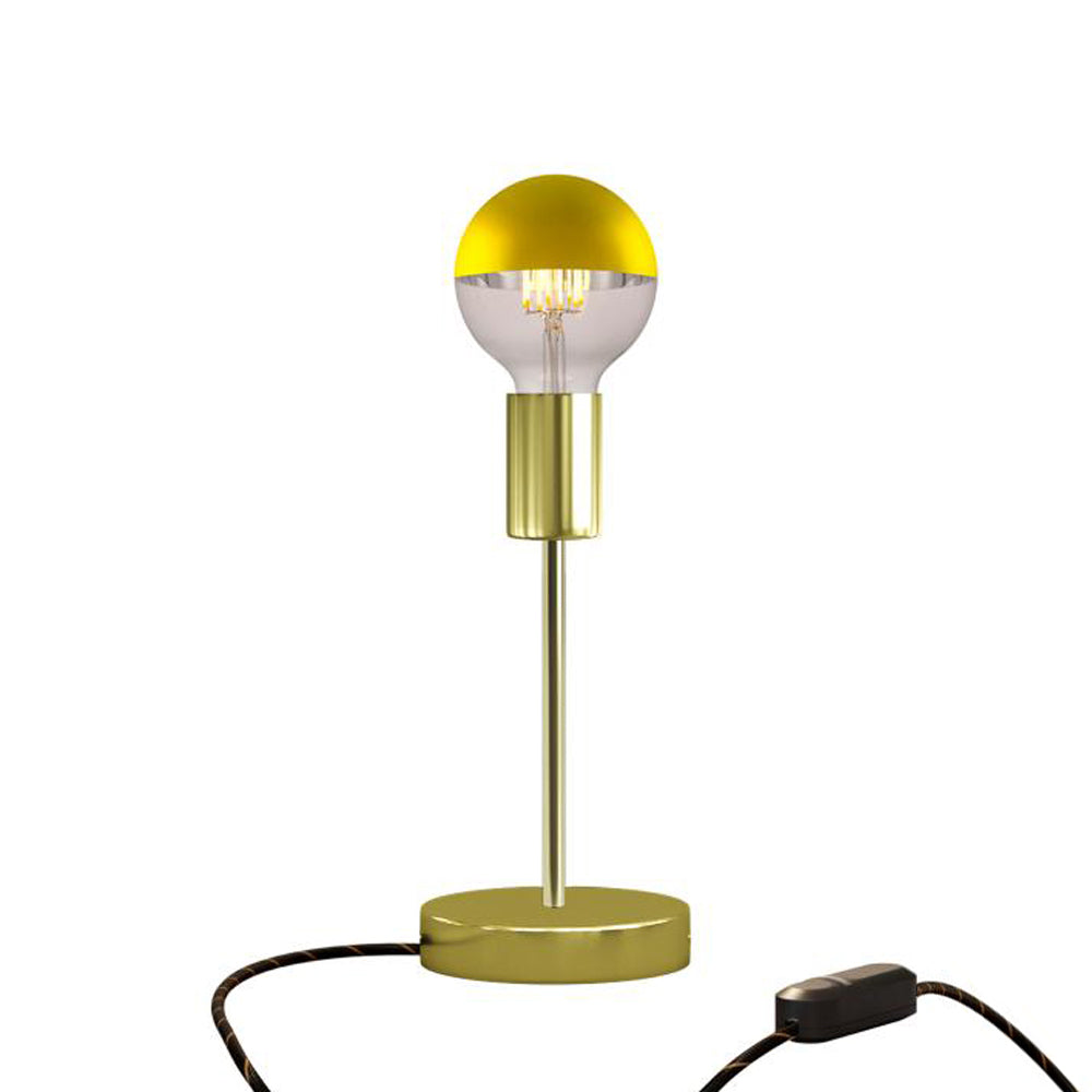 Lampada da tavolo Alzaluce Half Cup in metallo - Ottone