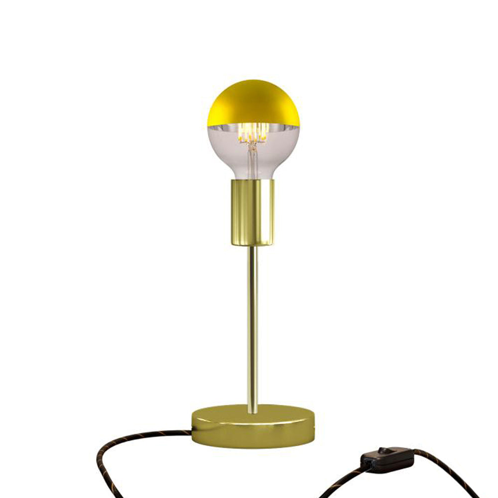 Lampada da tavolo Alzaluce Half Cup in metallo - Ottone