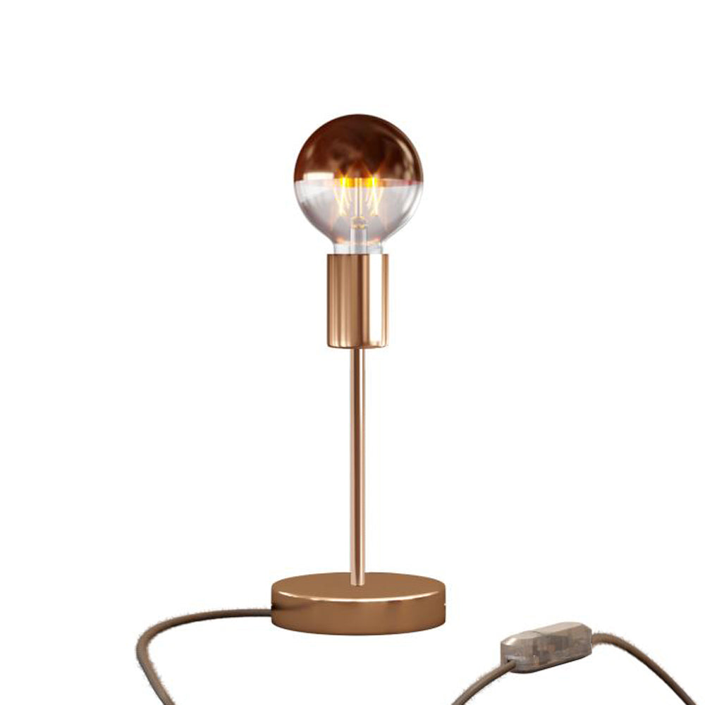 Lampada da tavolo Alzaluce Half Cup in metallo - Rame