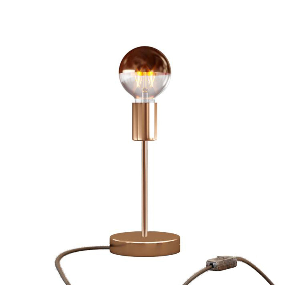 Lampada da tavolo Alzaluce Half Cup in metallo - Rame