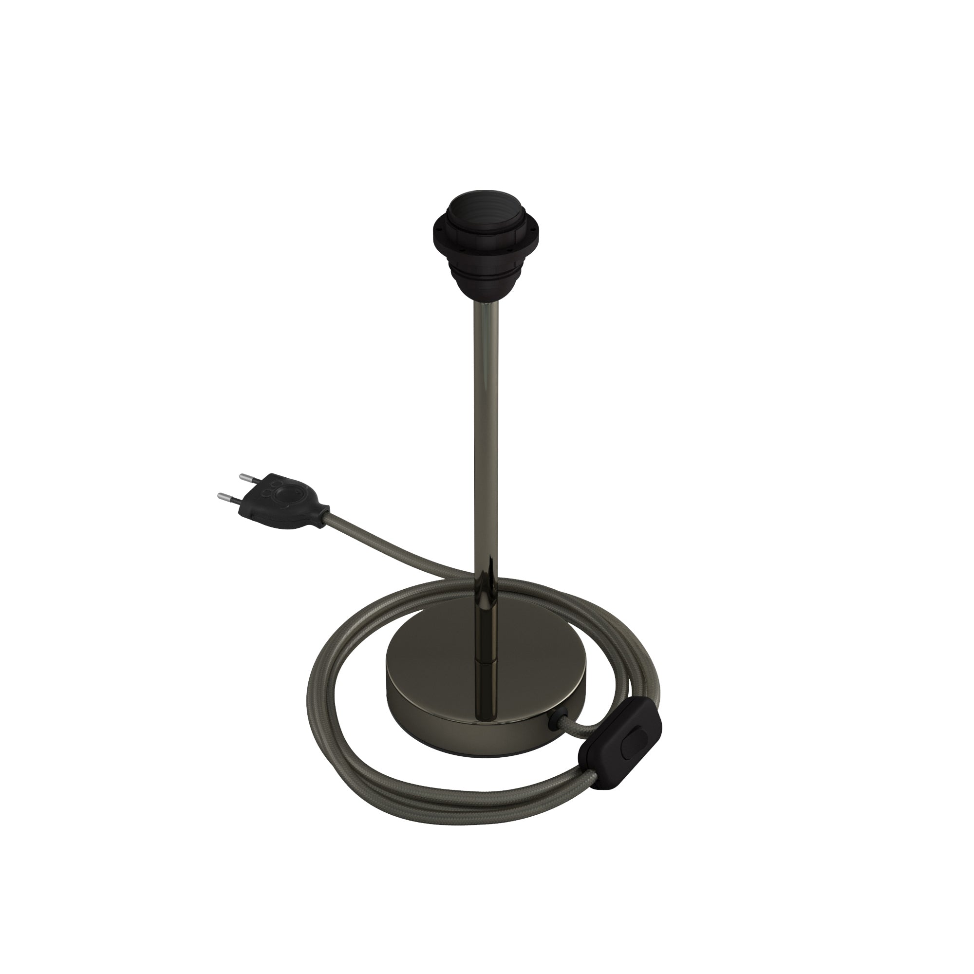 Alzaluce per paralume - Lampada da tavolo in metallo - Nero perla