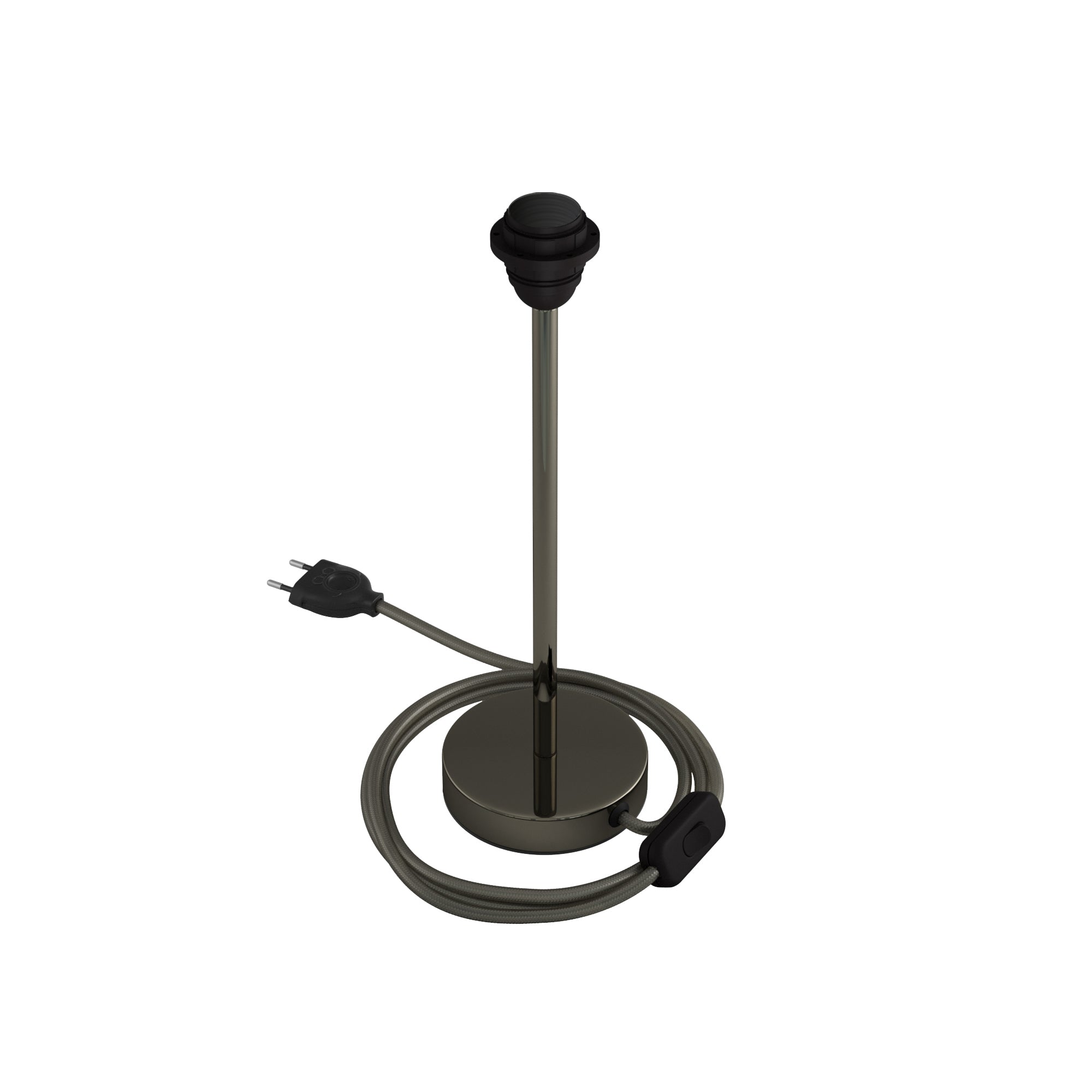 Alzaluce per paralume - Lampada da tavolo in metallo - Nero perla