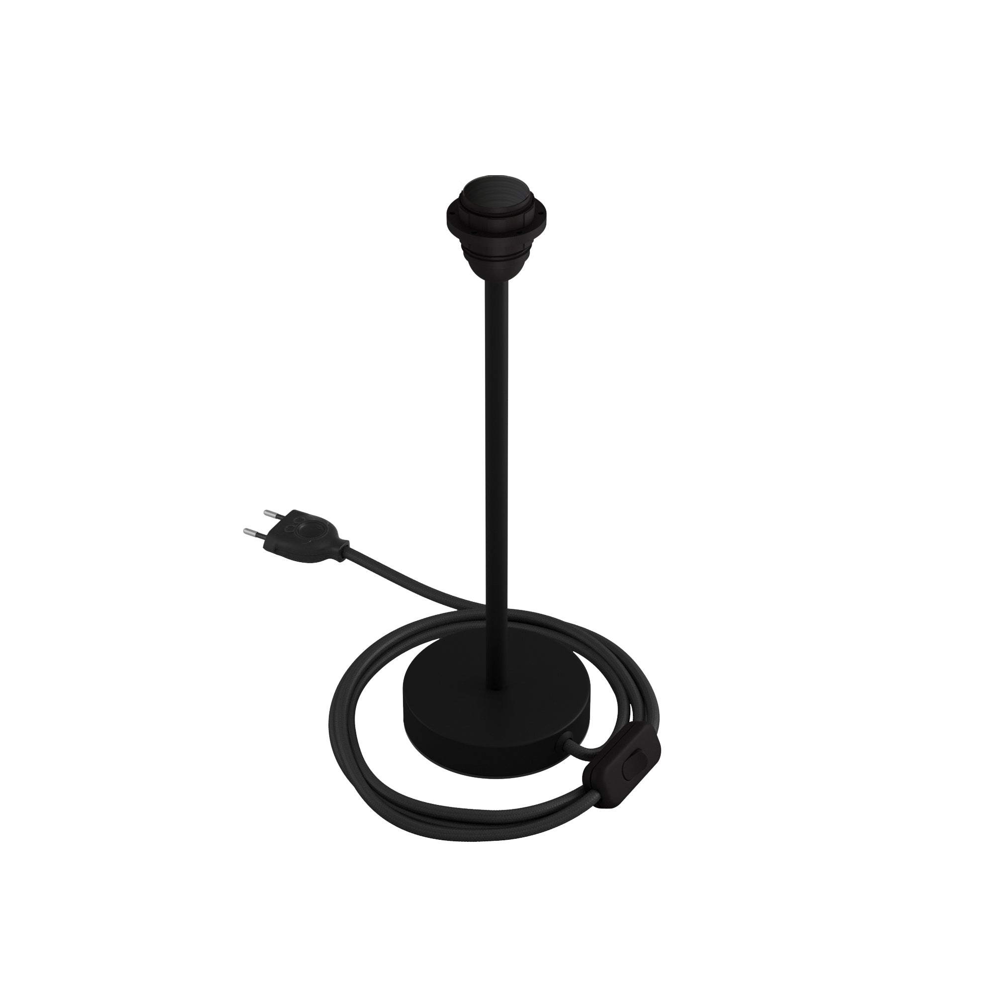Alzaluce per paralume - Lampada da tavolo in metallo - Nero opaco