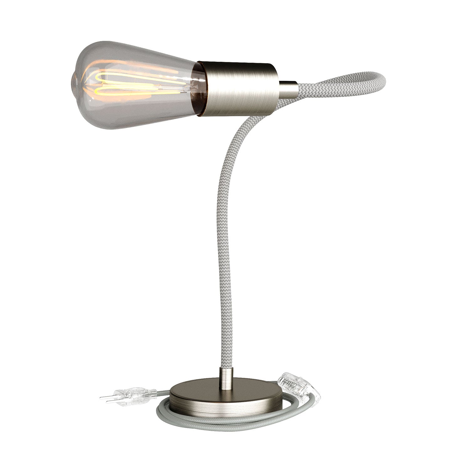Table Flex lampada da tavolo snodabile a luce diffusa  - Titanio satinato