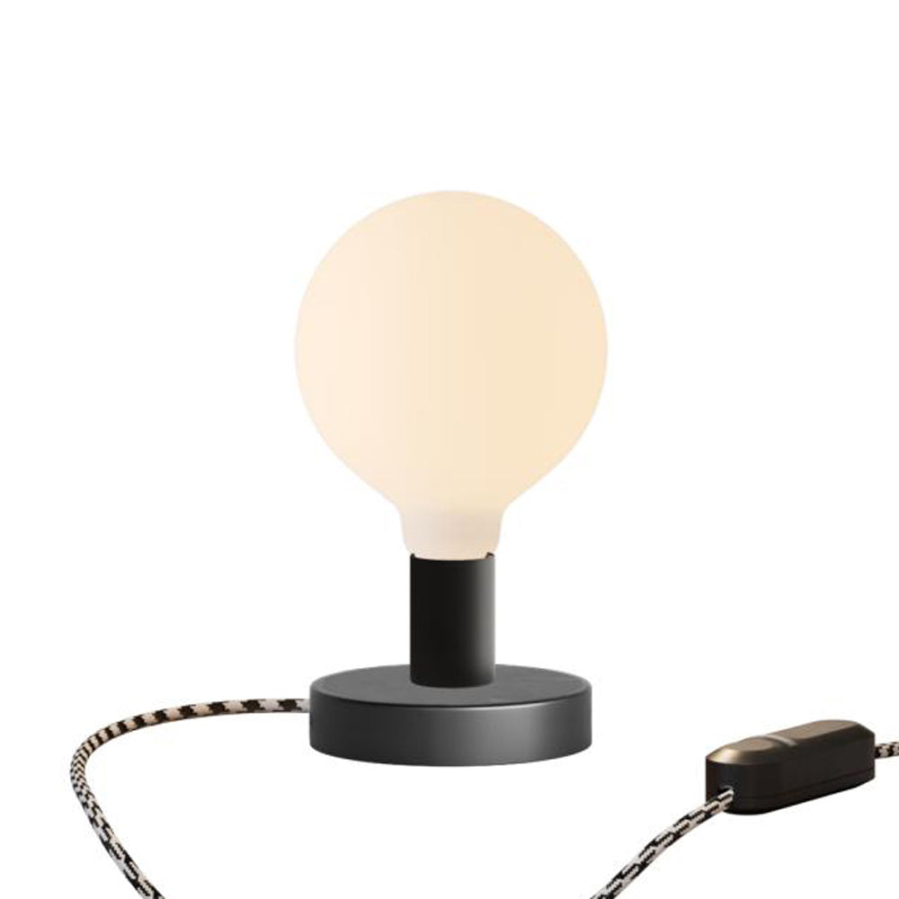 Lampada da tavolo Posaluce Globo in metallo - Nero