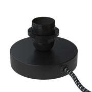 Posaluce per paralume - Lampada da tavolo in metallo - Nero opaco