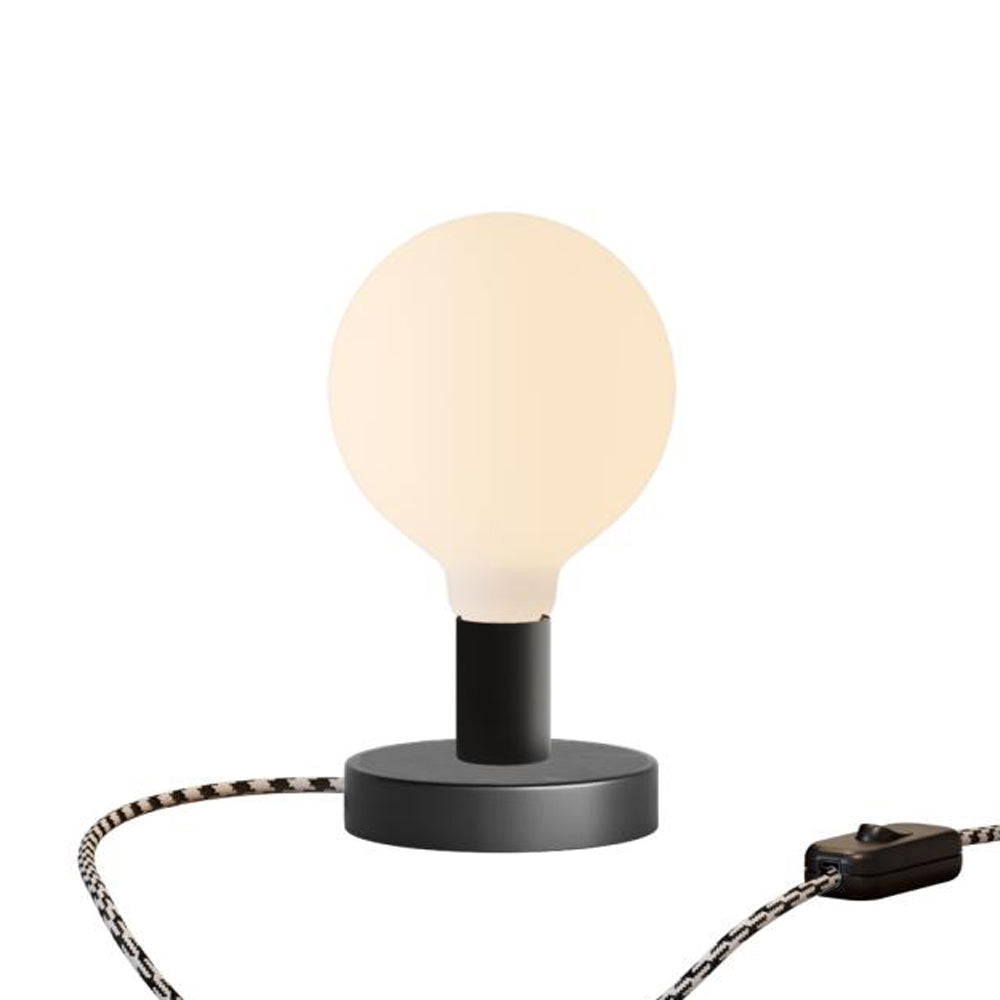 Lampada da tavolo Posaluce Globo in metallo - Nero