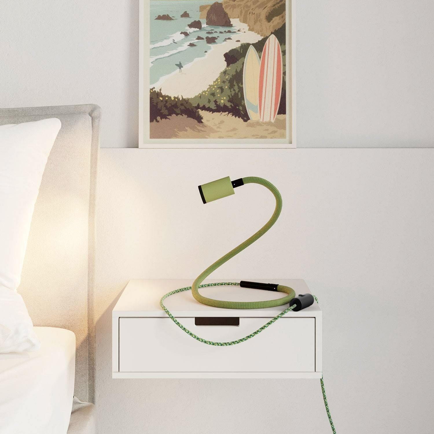 GU1d-one Pastel Lampada snodabile senza base con mini faretto LED - Verde prato