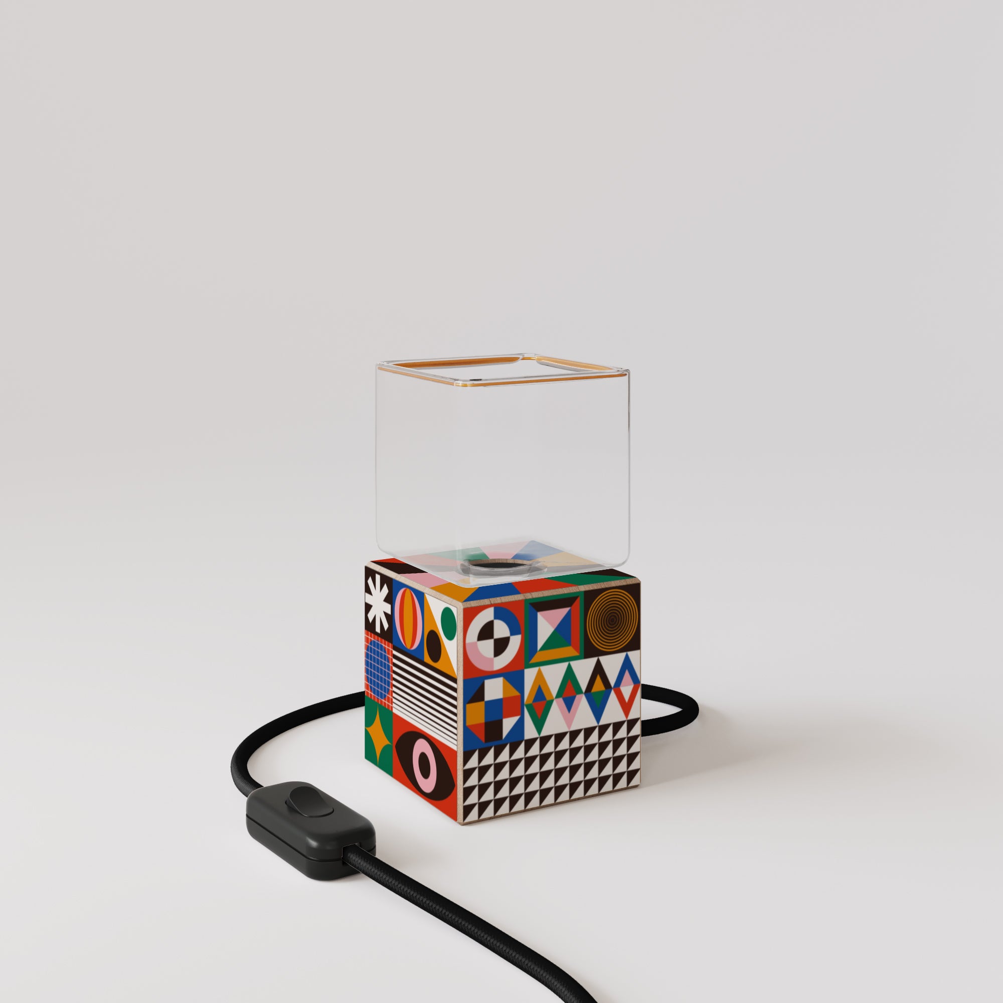 Lampada da tavolo Cubetto con lampadina Ghost - PosterLad