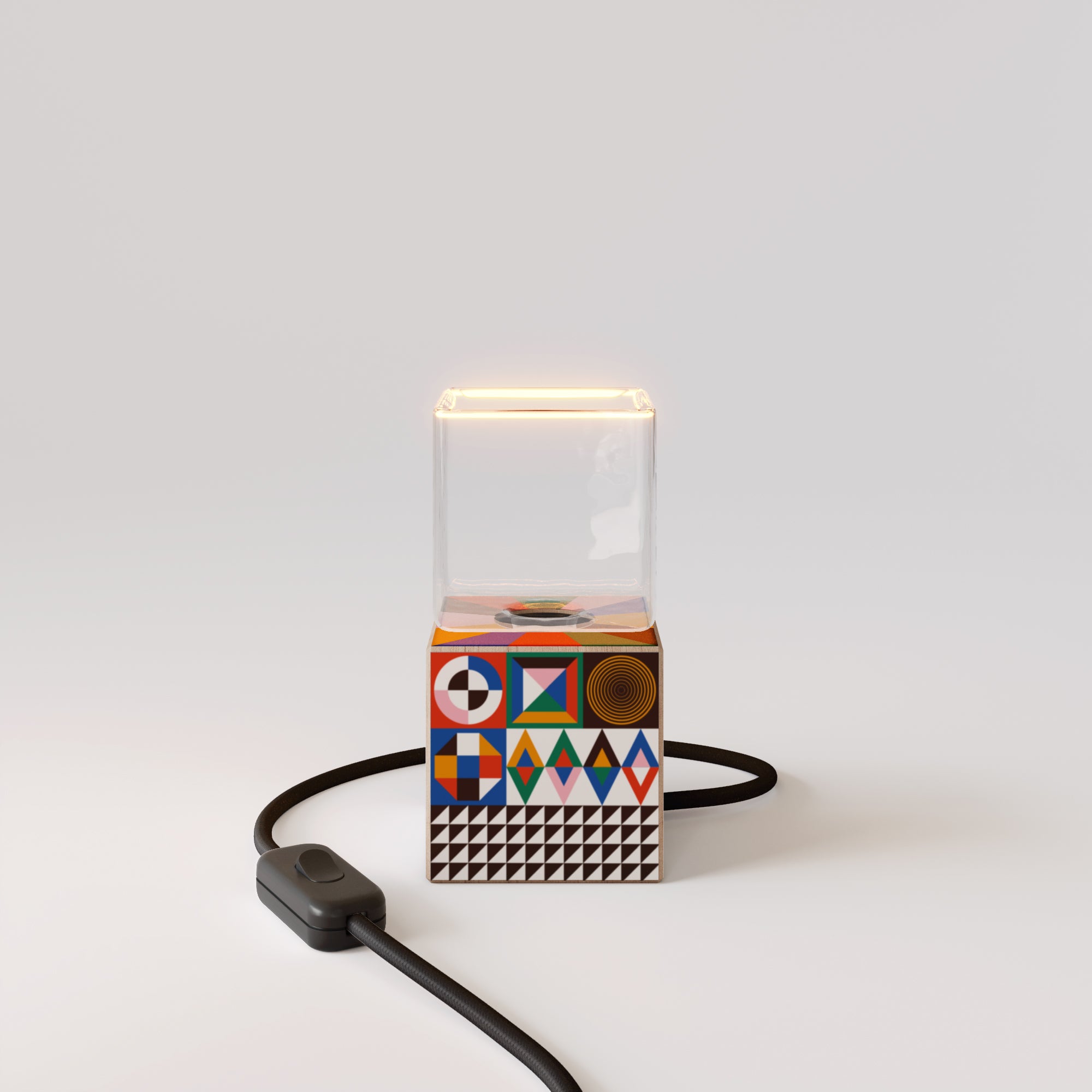 Lampada da tavolo Cubetto con lampadina Ghost - PosterLad