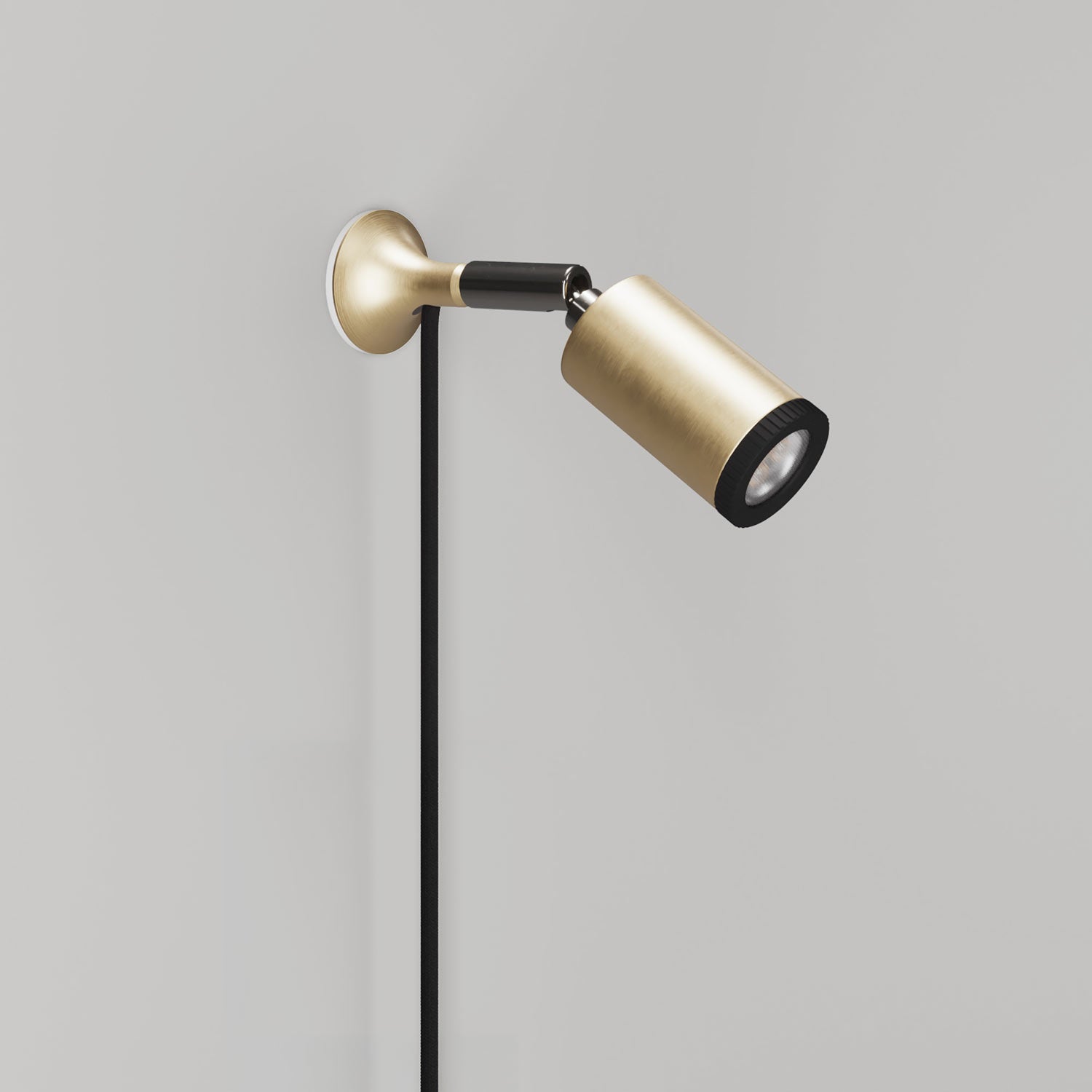Lampada da parete MAG-Y con snodo e luce spot - Bronzo satinato