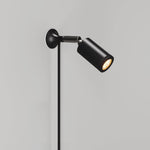 Lampada da parete MAG-Y con snodo e luce spot - Nero