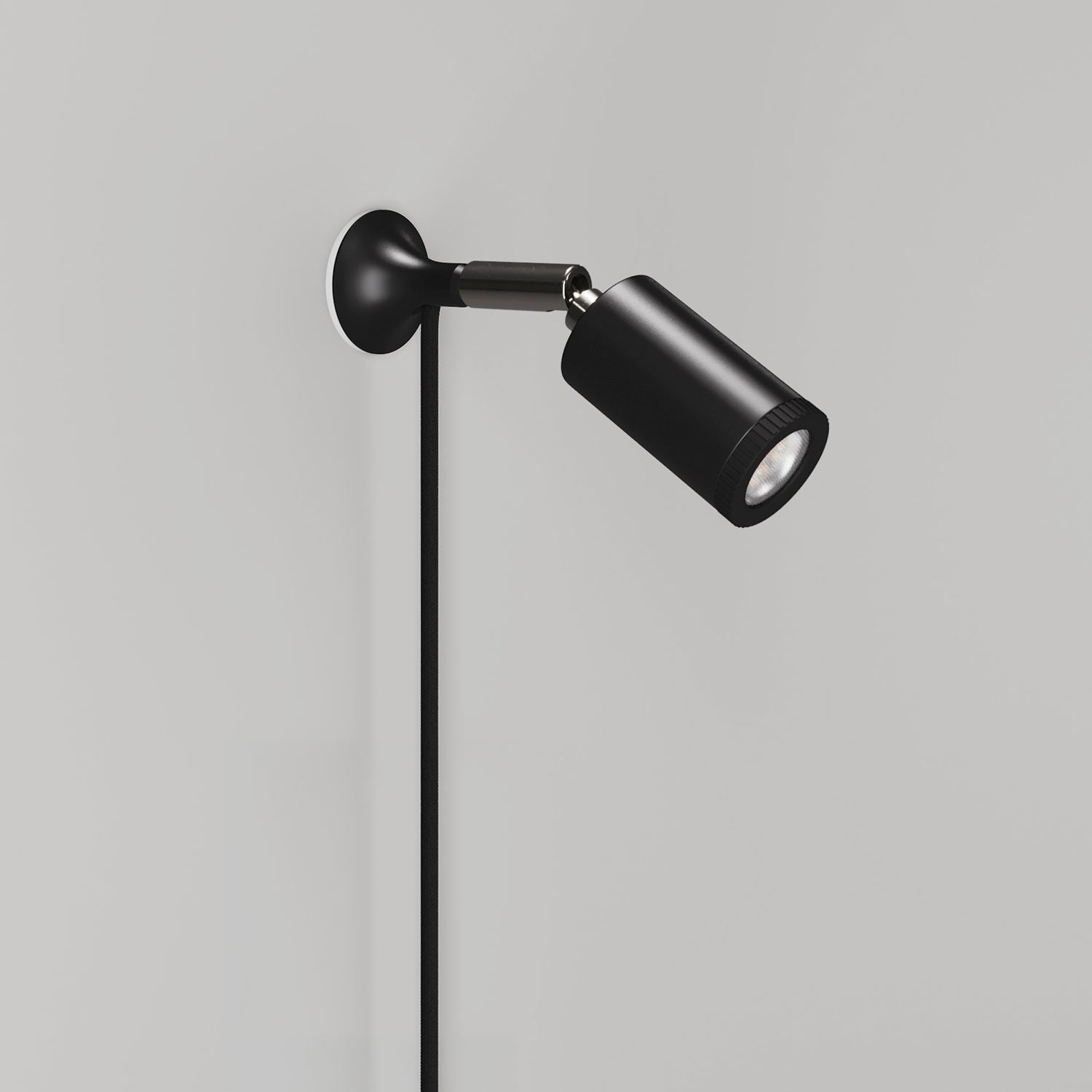 Lampada da parete MAG-Y con snodo e luce spot - Nero
