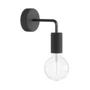 Fermaluce Modulair ELEGANT con estensione a L, rosone e portalampada IP65 waterproof - Nero