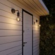 Fermaluce Modulair ELEGANT con estensione a L, rosone e portalampada IP65 waterproof - Nero