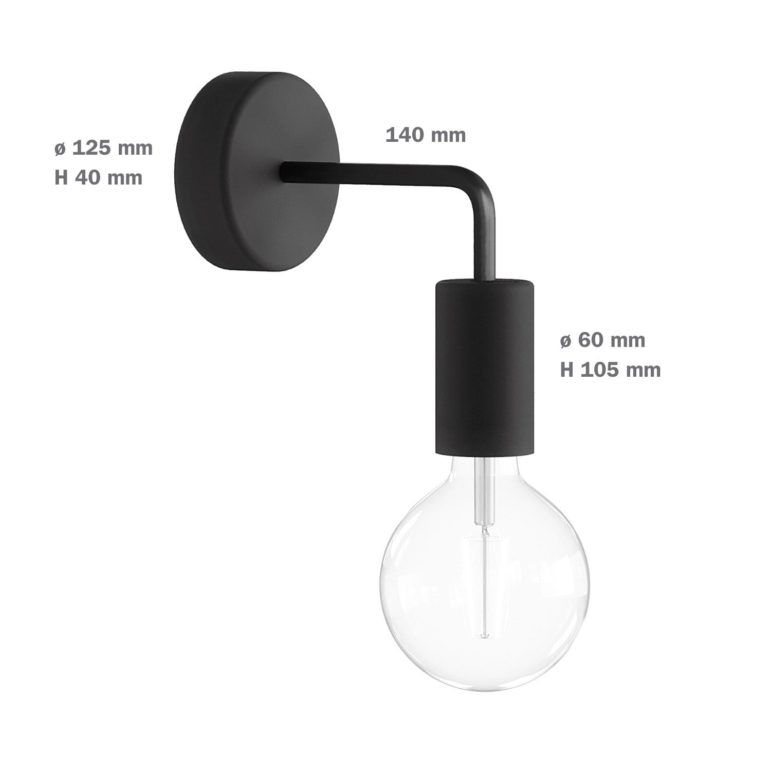 Fermaluce Modulair ELEGANT con estensione a L, rosone e portalampada IP65 waterproof - Petrolio