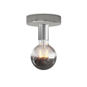 Lampada Fermaluce in metallo con lampadina Globo - Cromo