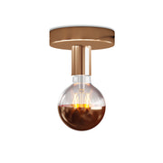 Lampada Fermaluce in metallo con lampadina Globo - Rame