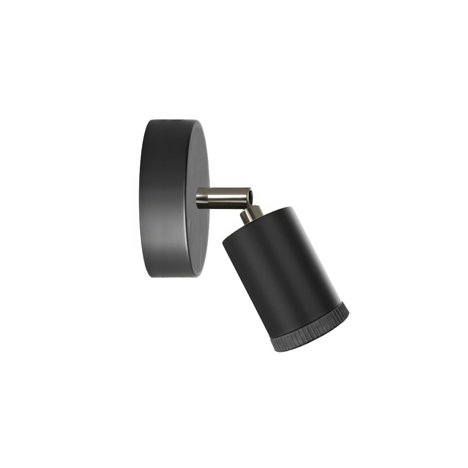 Fermaluce faretto Mini Spotlight GU1d0, lampada orientabile da parete o soffitto con snodo  - Nero