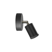 Fermaluce faretto Mini Spotlight GU1d0, lampada orientabile da parete o soffitto con snodo  - Nero