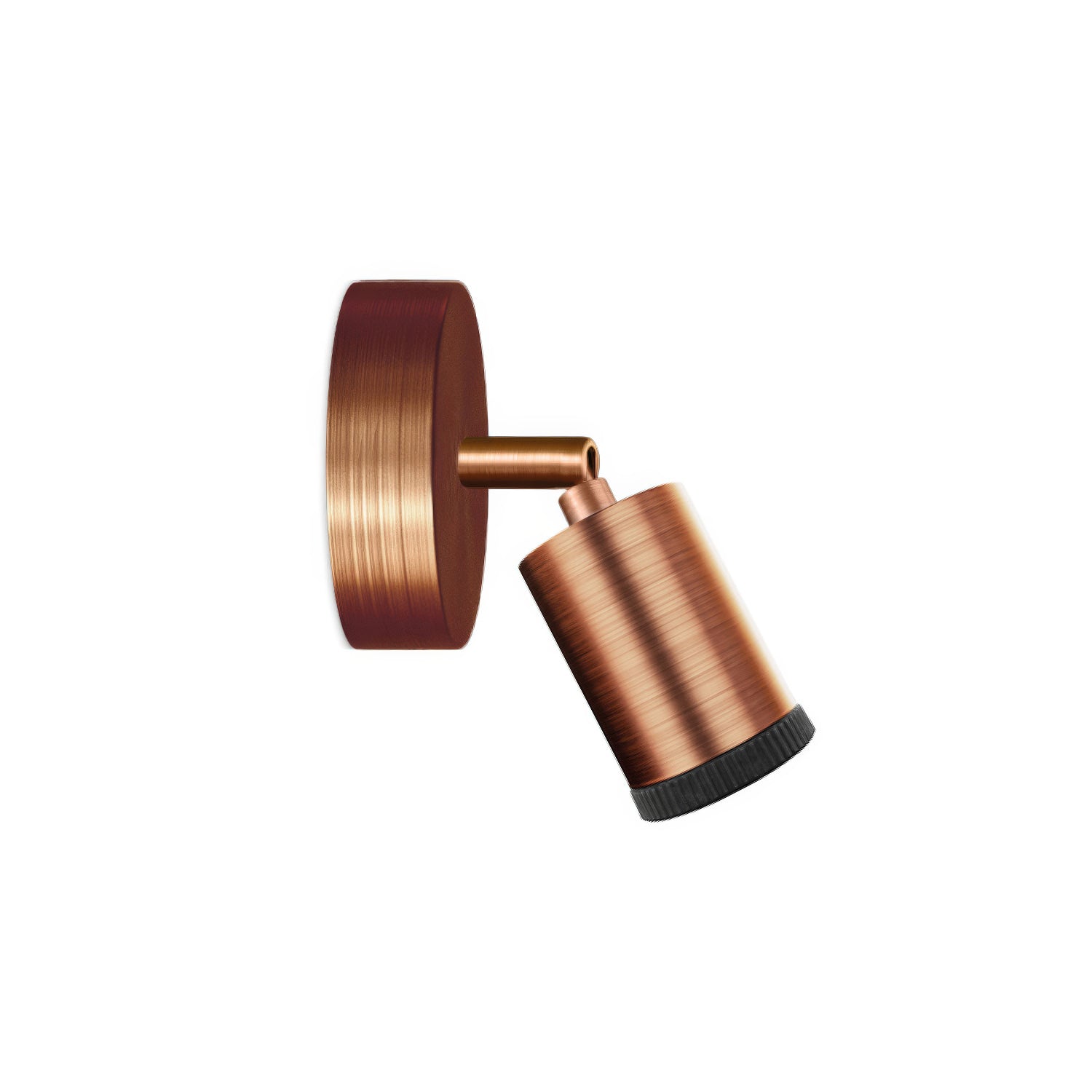Fermaluce faretto Mini Spotlight GU1d0, lampada orientabile da parete o soffitto con snodo  - Rame satinato