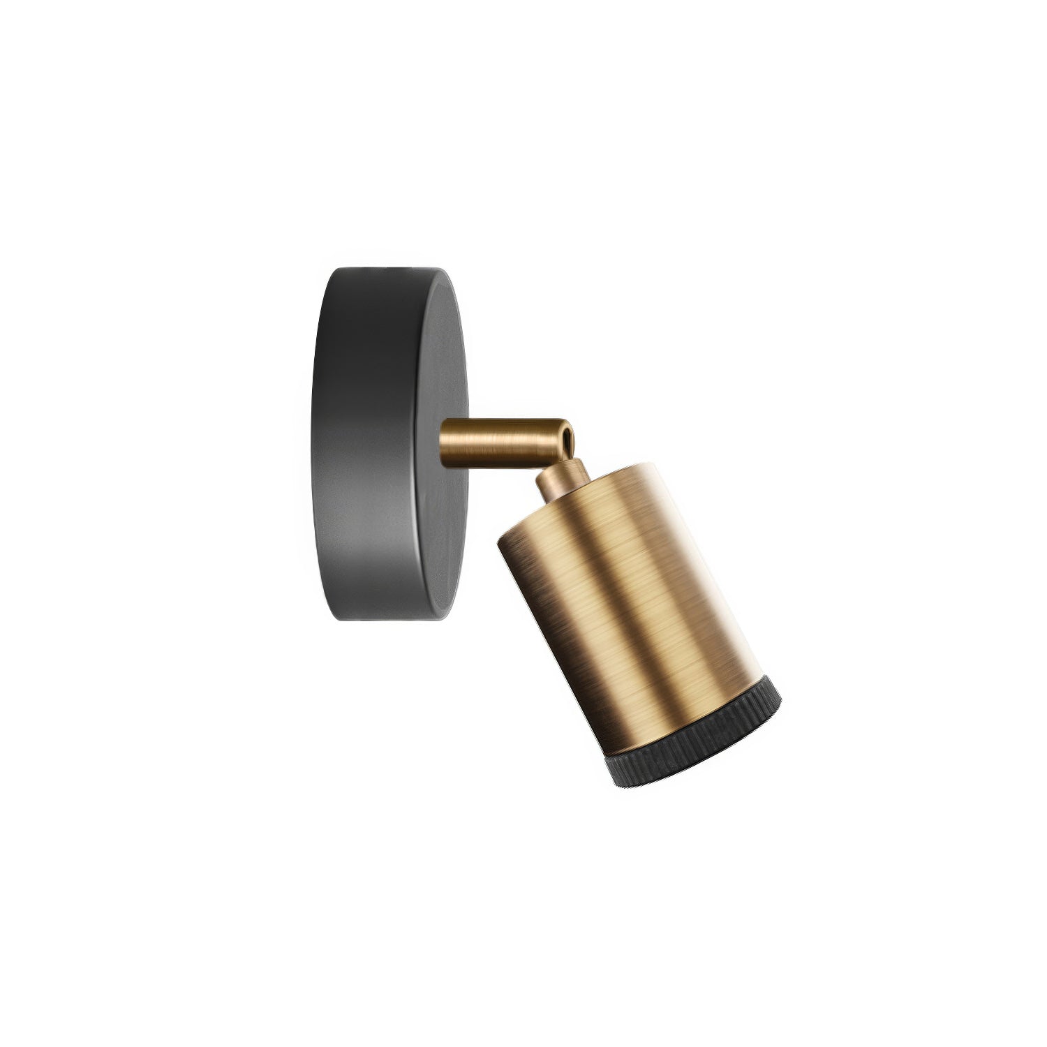 Fermaluce faretto Mini Spotlight GU1d0, lampada orientabile da parete o soffitto con snodo  - Bronzo satinato
