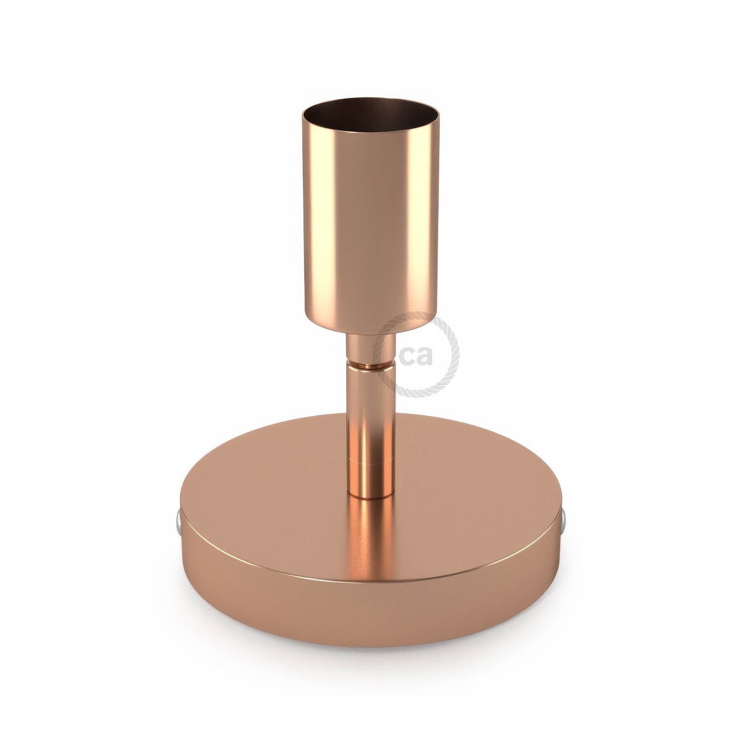 Fermaluce Metallo 90°, punto luce orientabile da parete o soffitto - Rame
