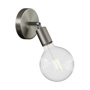 Fermaluce Metallo 90°, punto luce orientabile da parete o soffitto - Titanio satinato