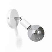 Fermaluce Metallo 90°, punto luce orientabile da parete o soffitto - Bianco opaco