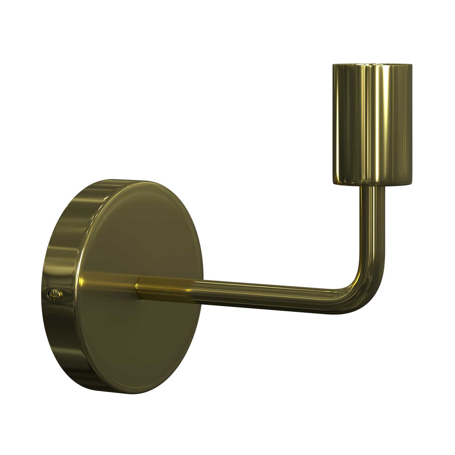 Fermaluce Metal, lampada a muro in metallo con estensione curva - Ottone