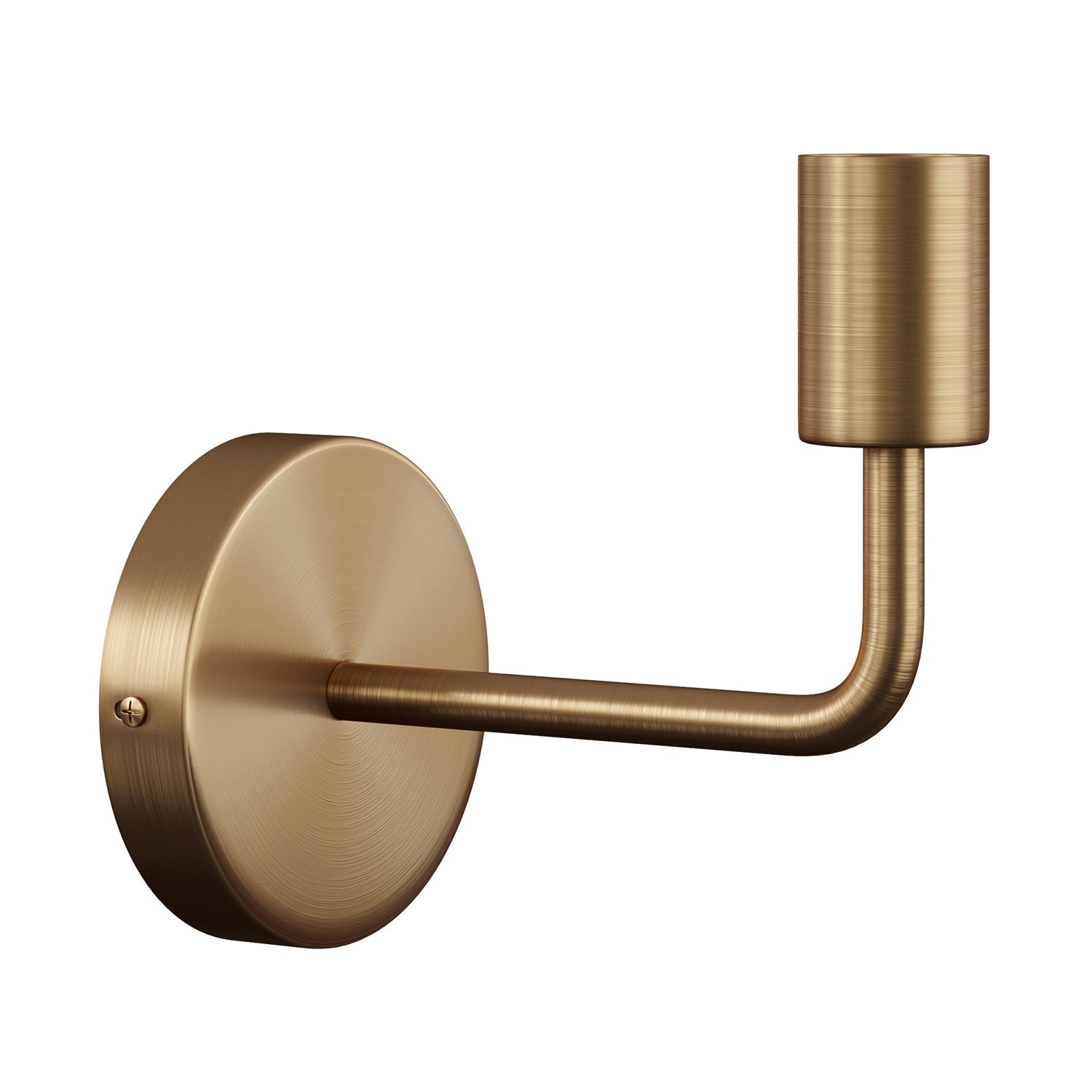 Fermaluce Metal, lampada a muro in metallo con estensione curva - Bronzo satinato