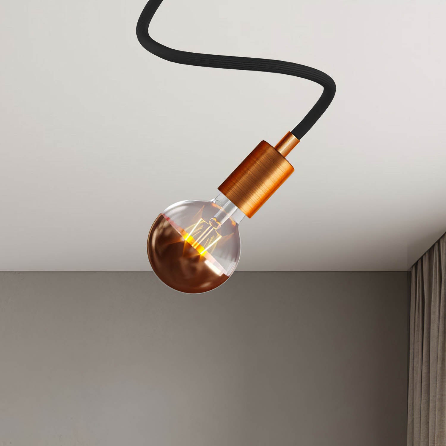 Lampada Creative Flex 60 cm da parete o soffitto - Rame satinato