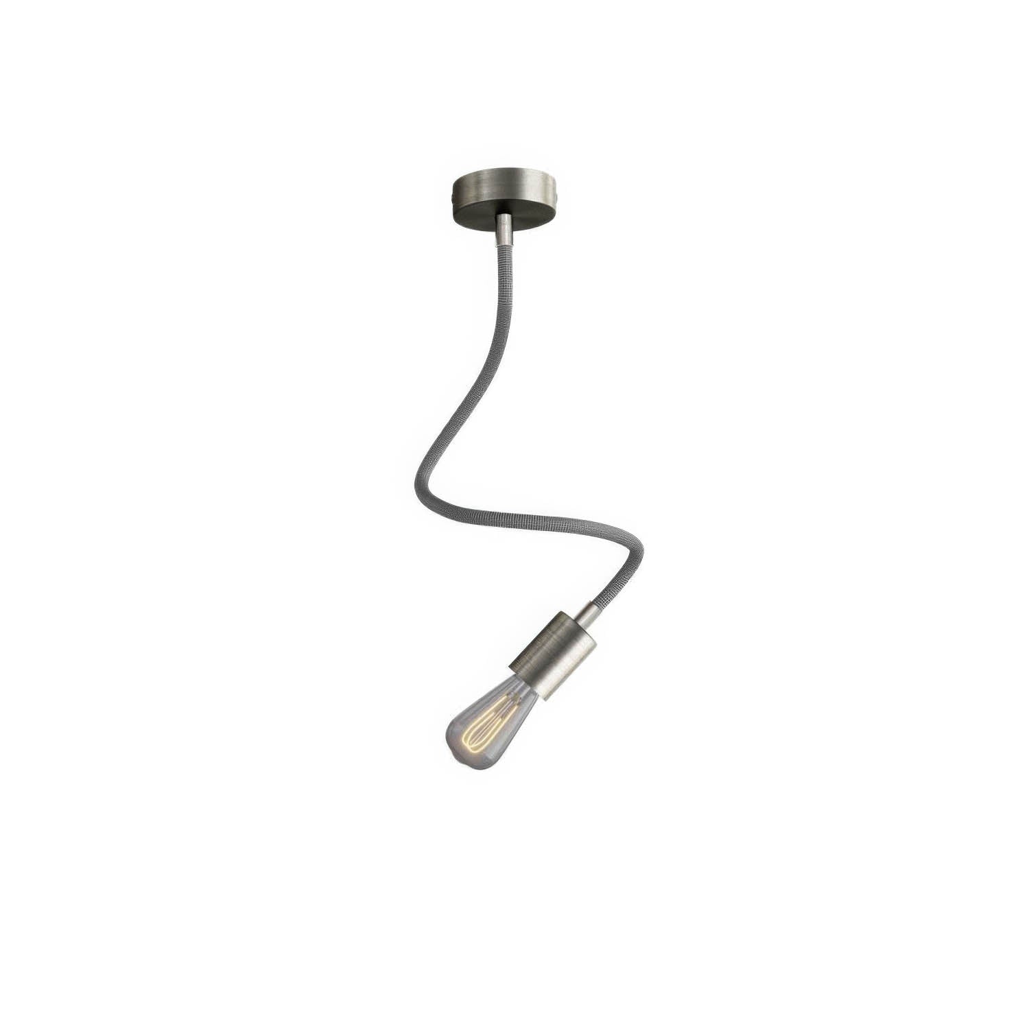 Lampada Creative Flex 60 cm da parete o soffitto - Titanio satinato
