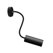Lampada Fermaluce Flex 30 con mini rosone con interruttore e faretto con paralume Tub-E14 - Nero