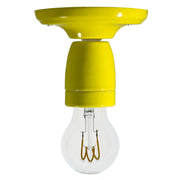 Fermaluce Color, il punto luce colorato in porcellana da parete o soffitto - Giallo