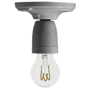 Fermaluce Color, il punto luce colorato in porcellana da parete o soffitto - Grigio