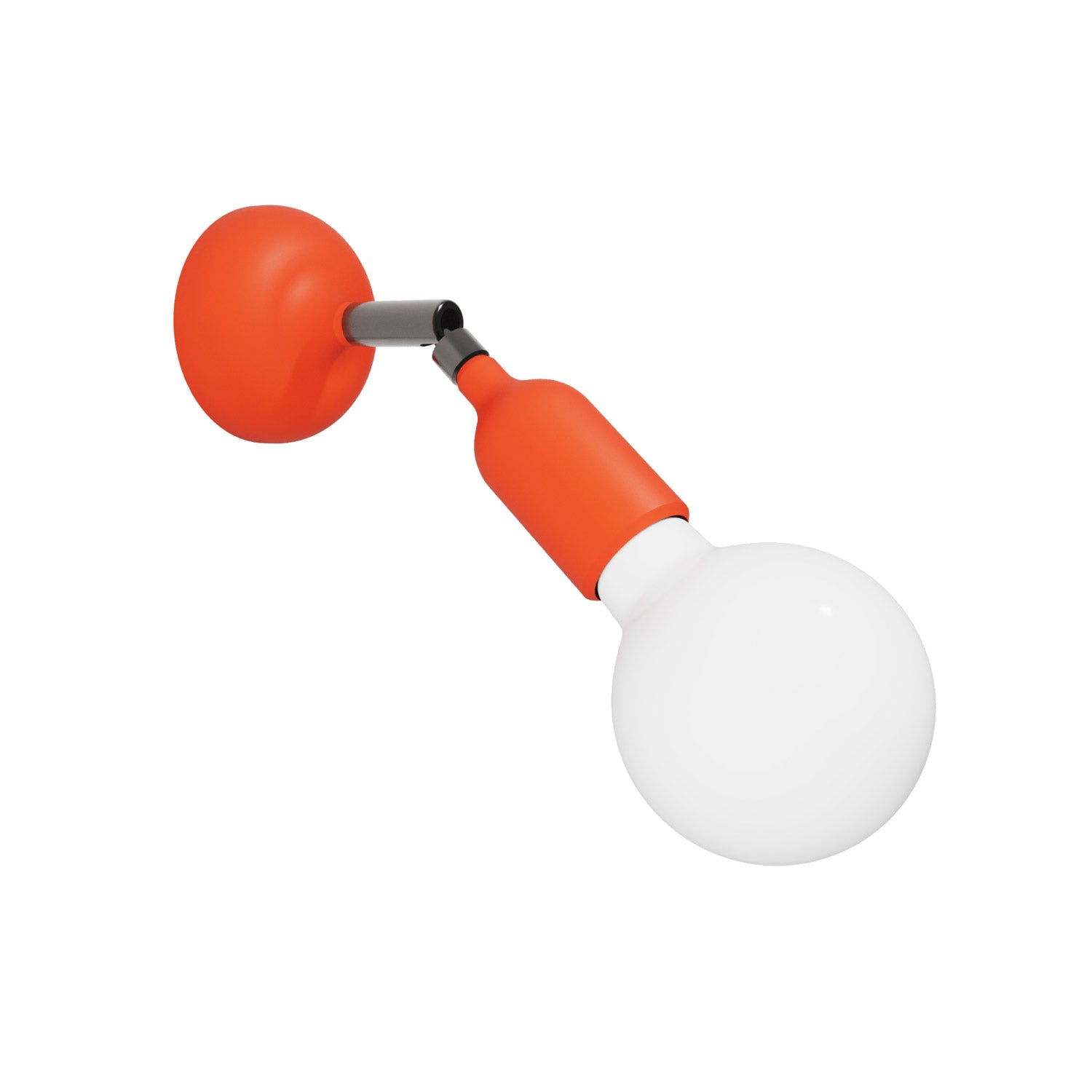 Lampada Fermaluce in silicone con snodo  - Arancione
