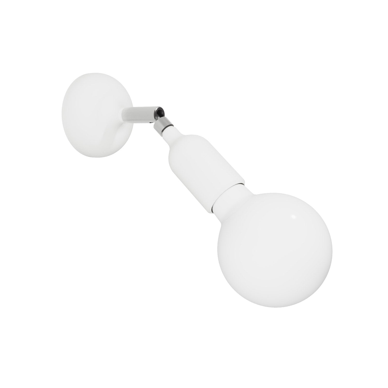Lampada Fermaluce in silicone con snodo  - Bianco