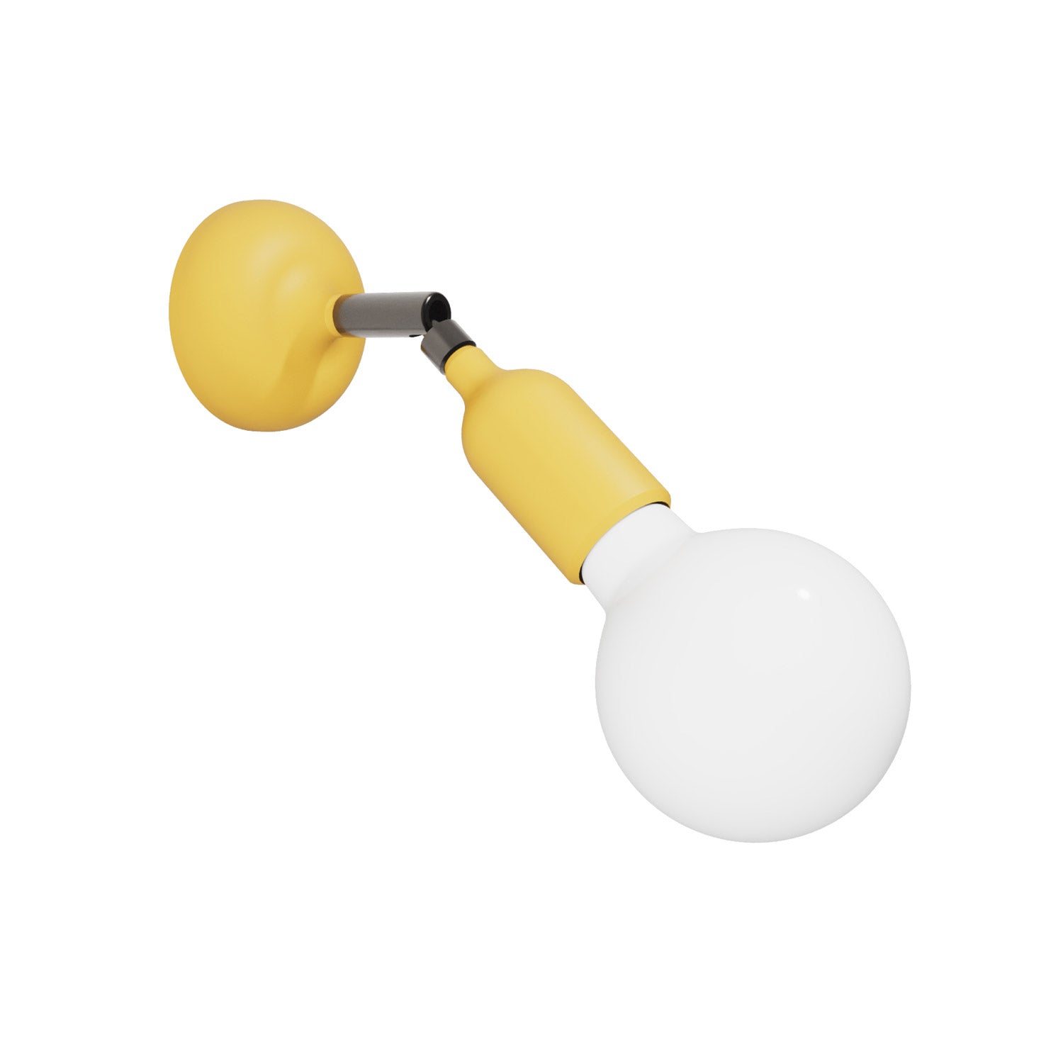 Lampada Fermaluce in silicone con snodo  - Giallo