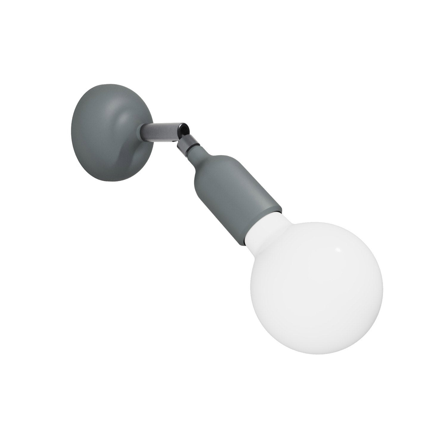 Lampada Fermaluce in silicone con snodo  - Grigio
