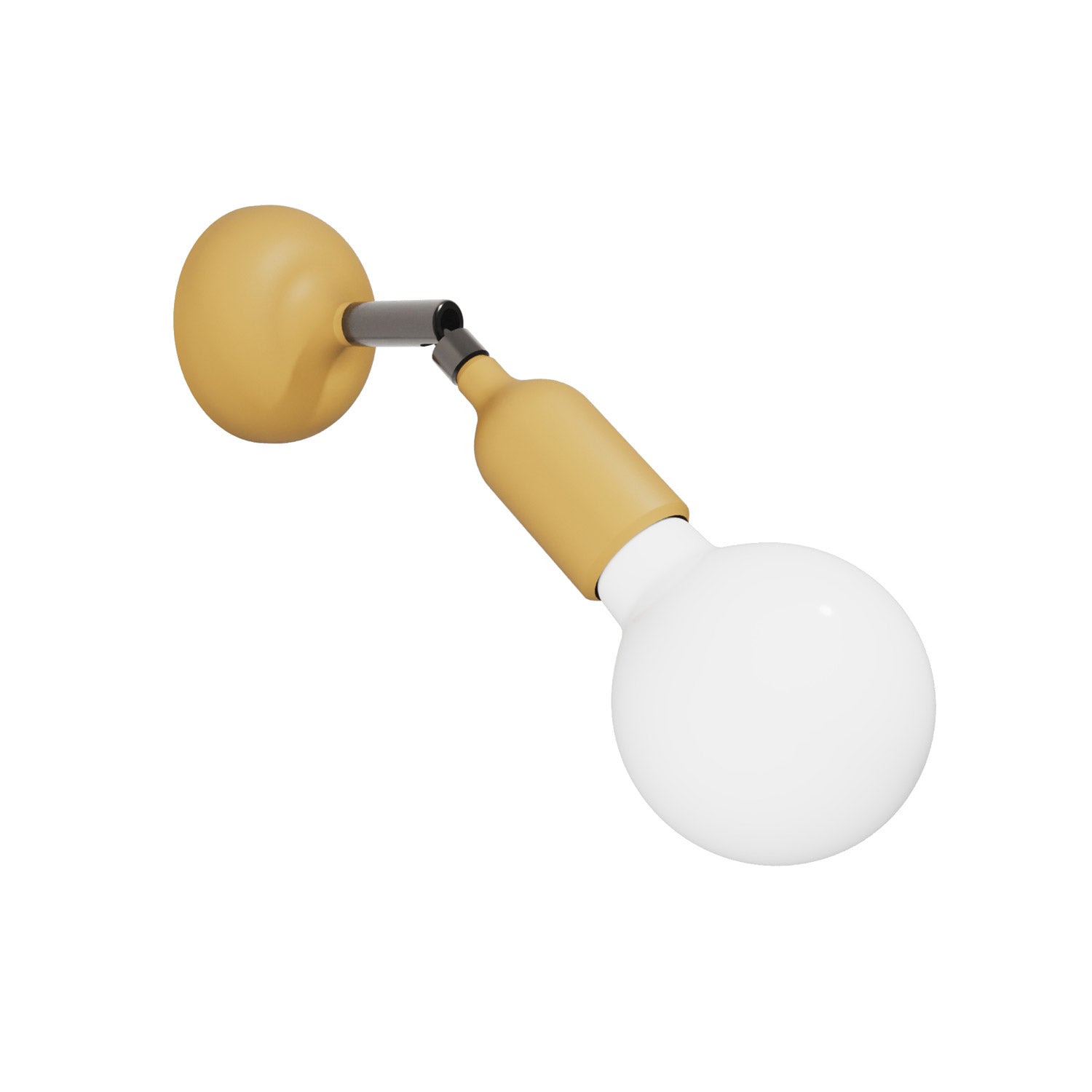Lampada Fermaluce in silicone con snodo  - Mostarda