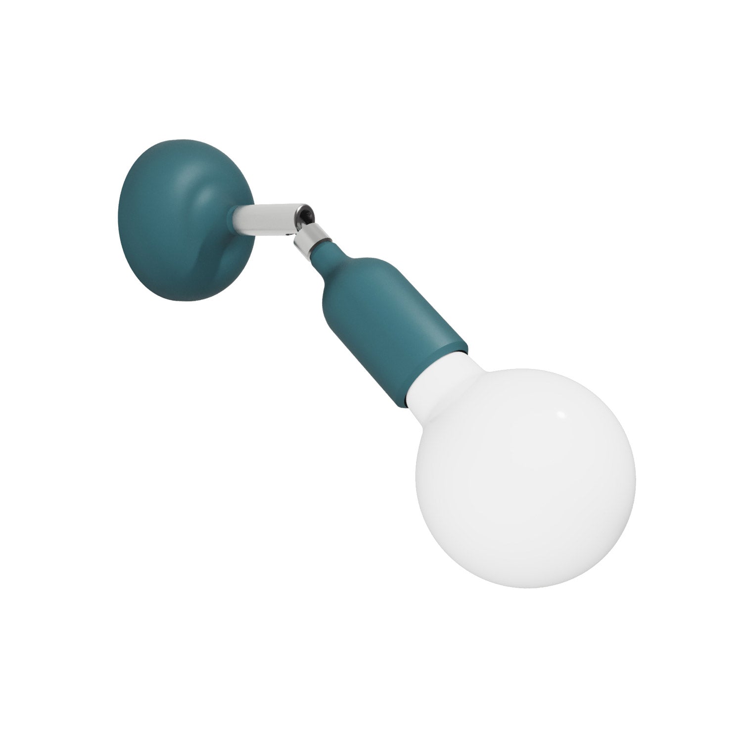 Lampada Fermaluce in silicone con snodo  - Petrolio