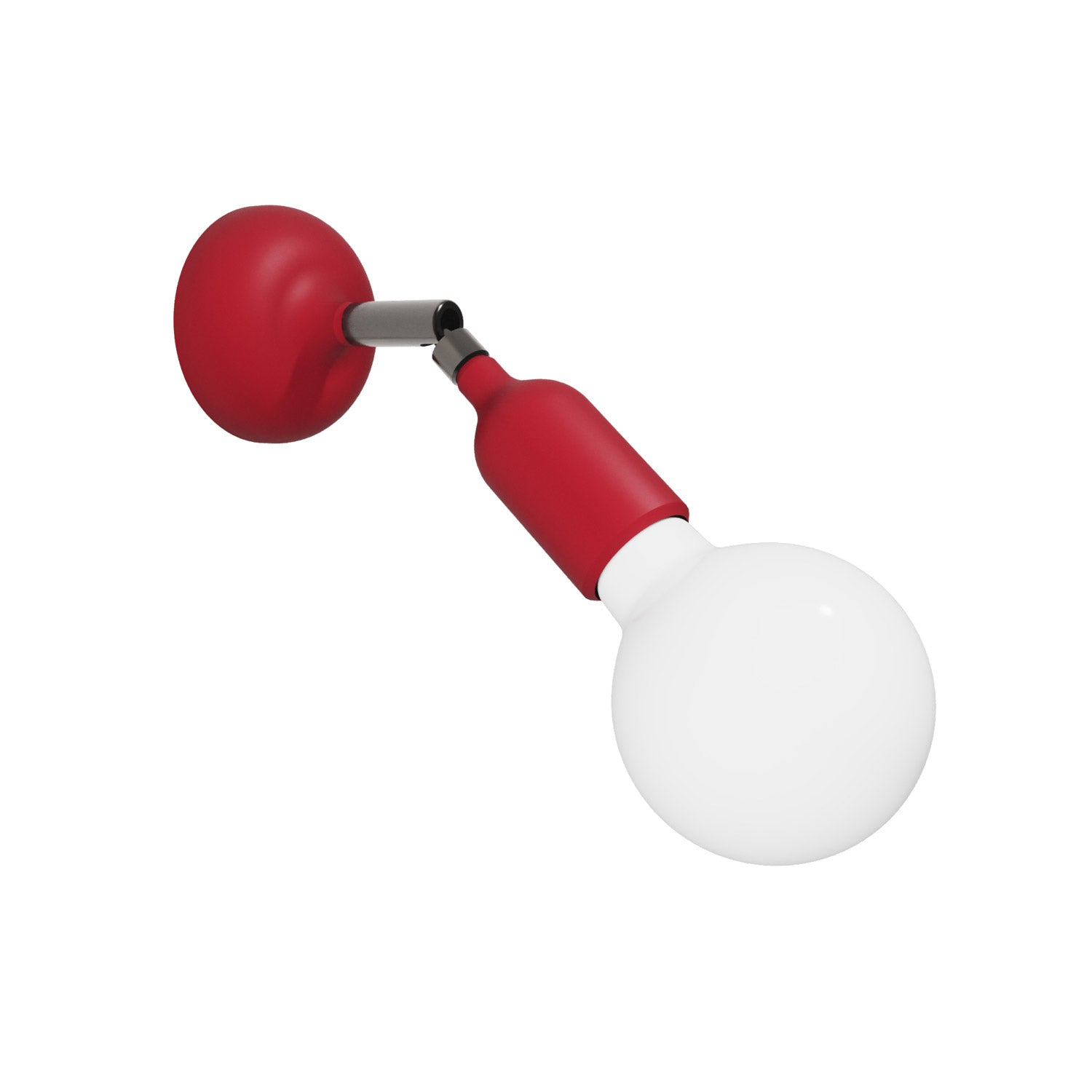 Lampada Fermaluce in silicone con snodo  - Rosso