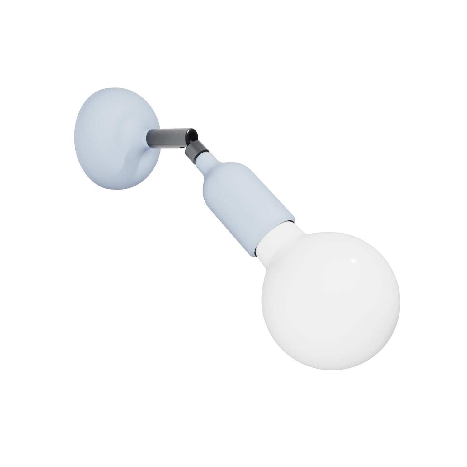 Lampada Fermaluce in silicone con snodo  - Blu carta da zucchero